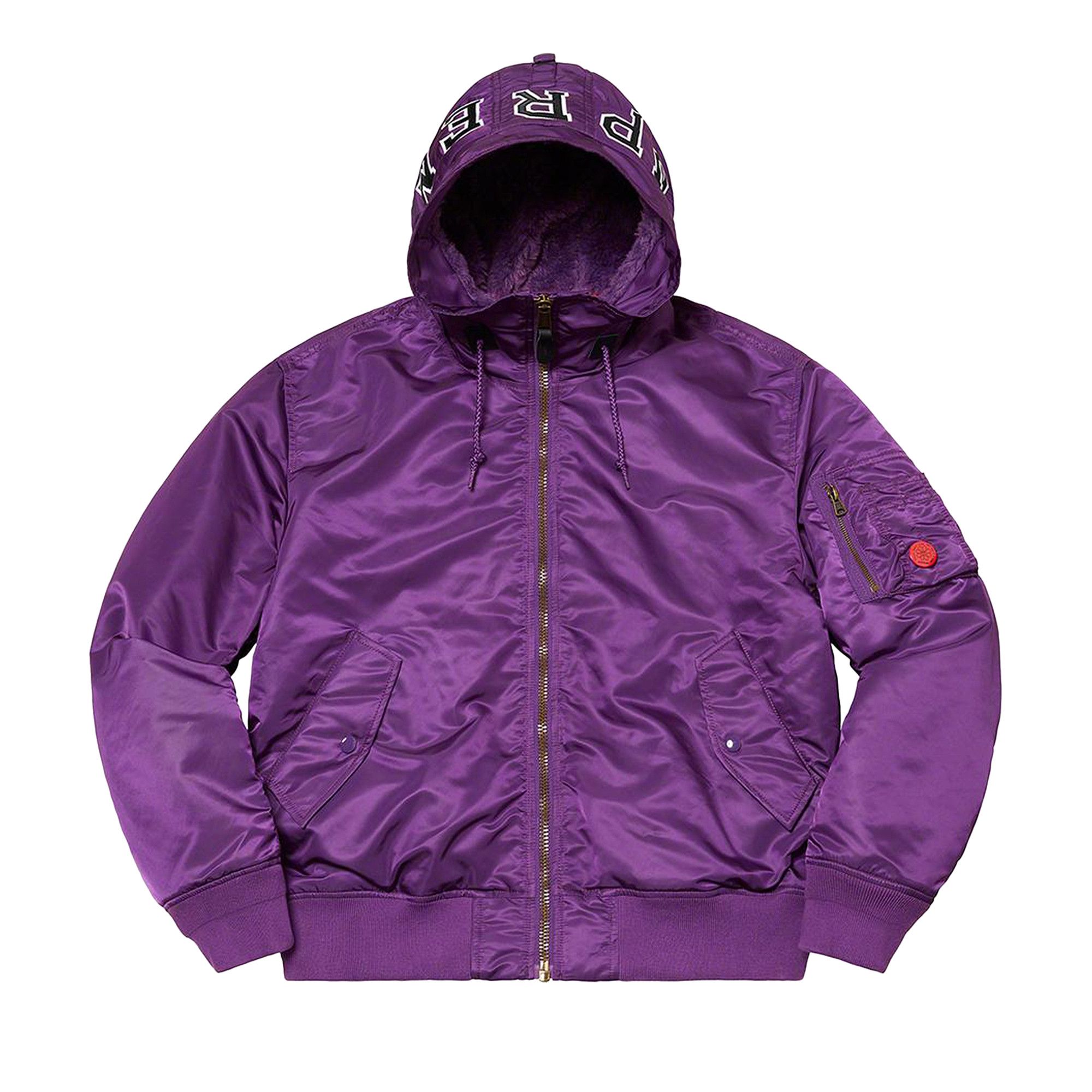 Buy Supreme Hooded MA-1 'Purple' - FW21J114 PURPLE | GOAT