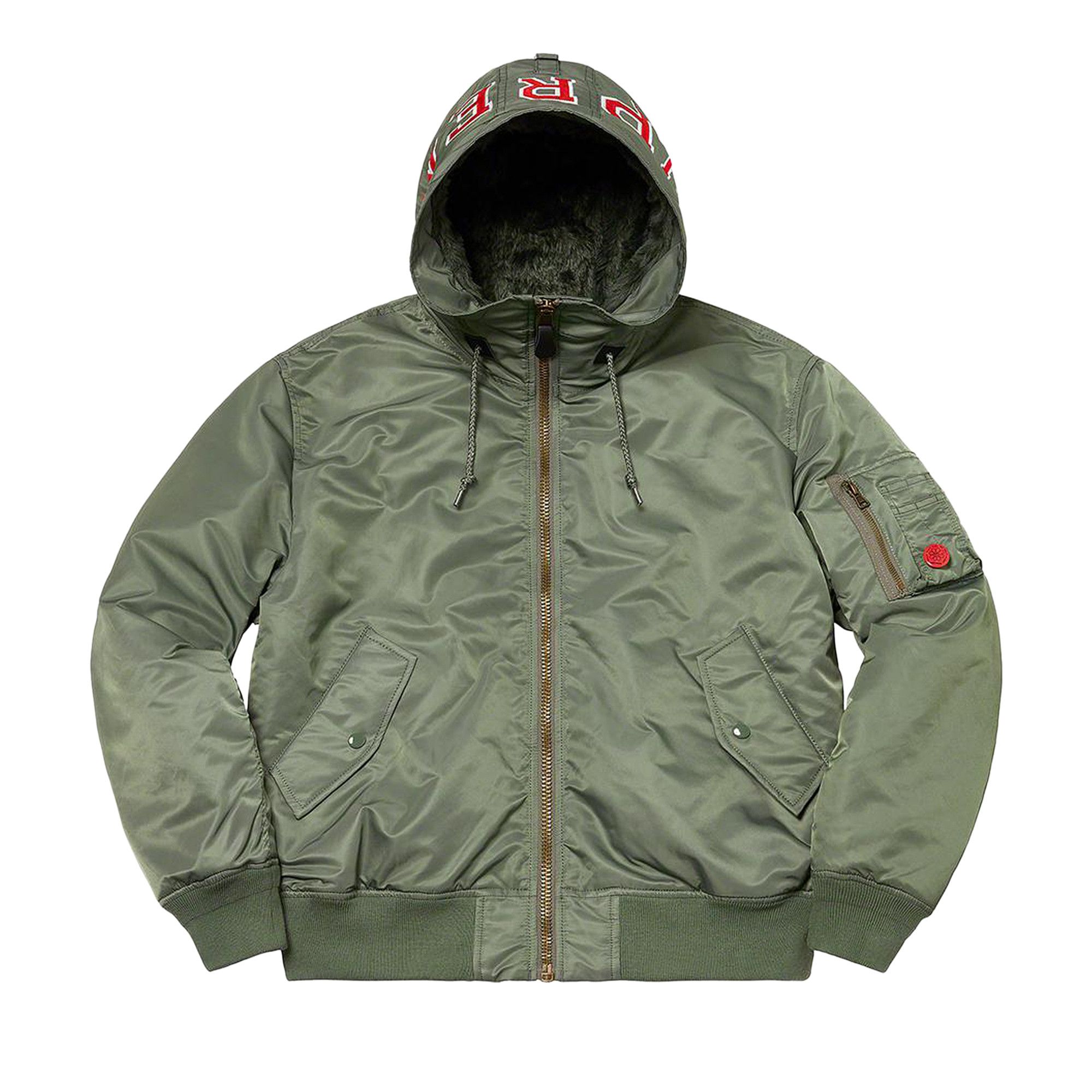 Supreme Hooded MA-1 olive Ｌ Buy Supreme Hooded MA-1 'Olive' - FW21J114 OLIVE | GOAT