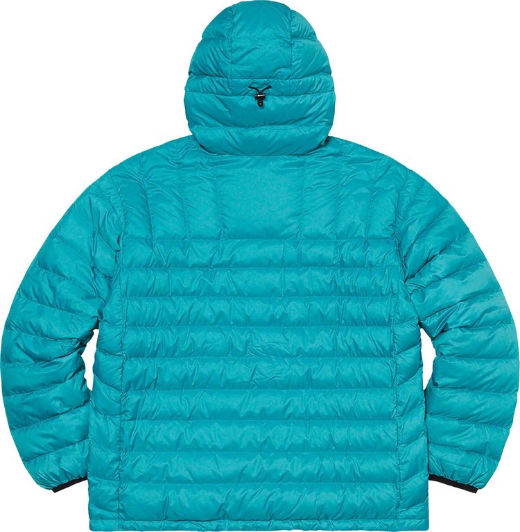 Supreme Micro Down Half Zip Hooded Pullover Teal