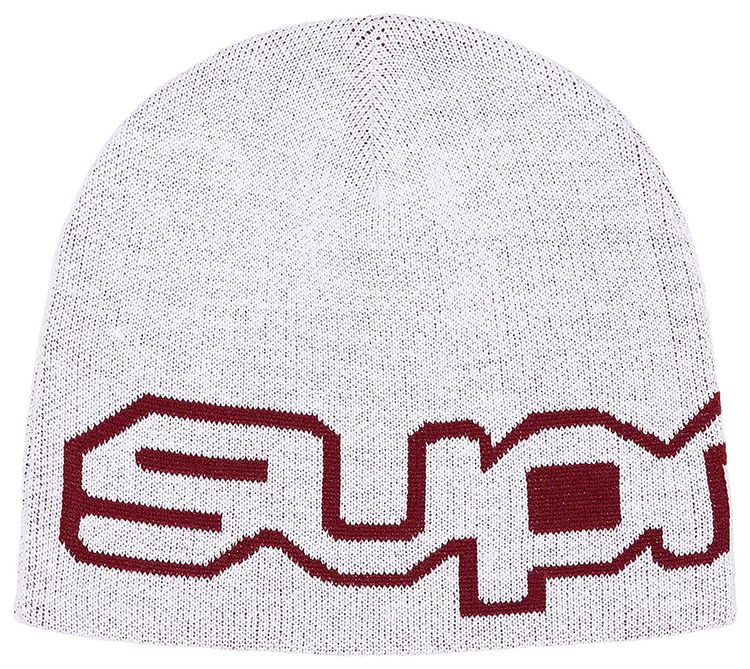 Supreme Wrap Logo Beanie White