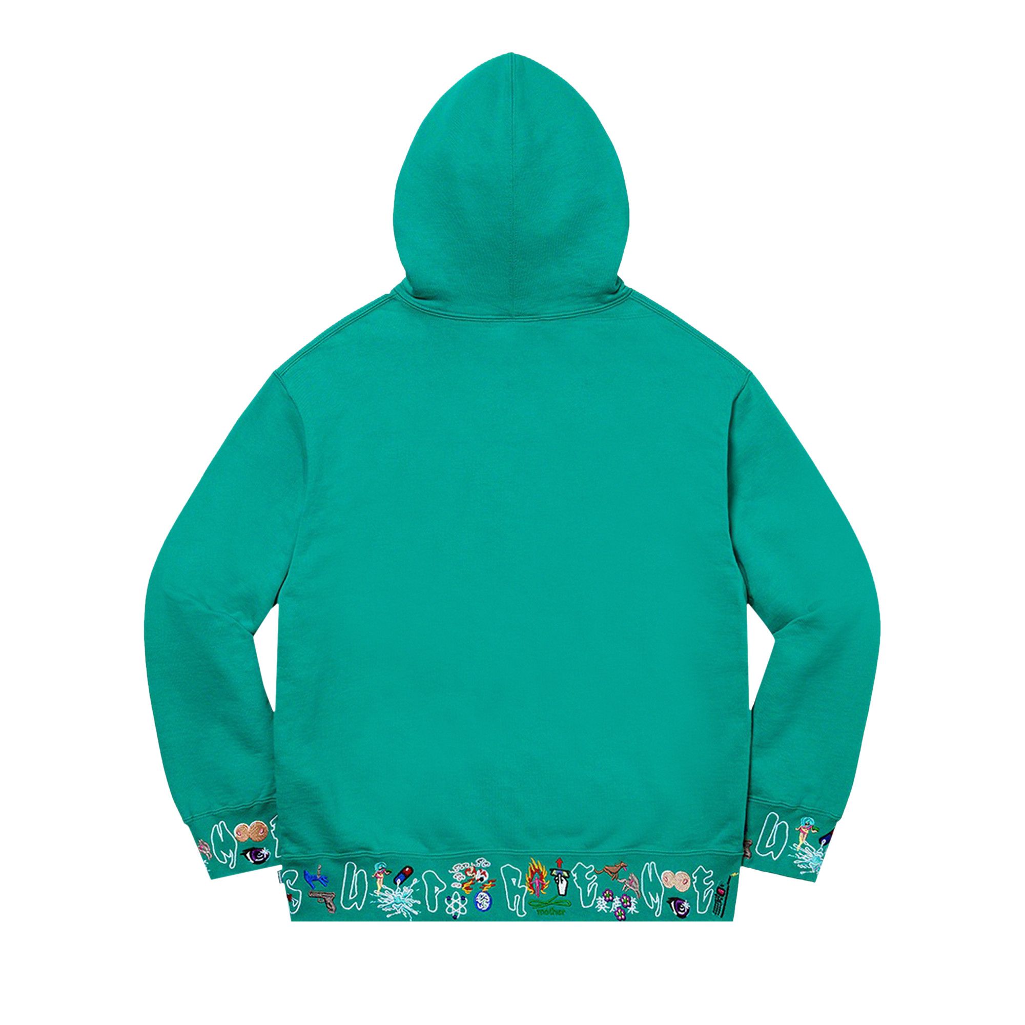 Buy Supreme AOI Icons Hooded Sweatshirt 'Dark Aqua' - FW21SW49