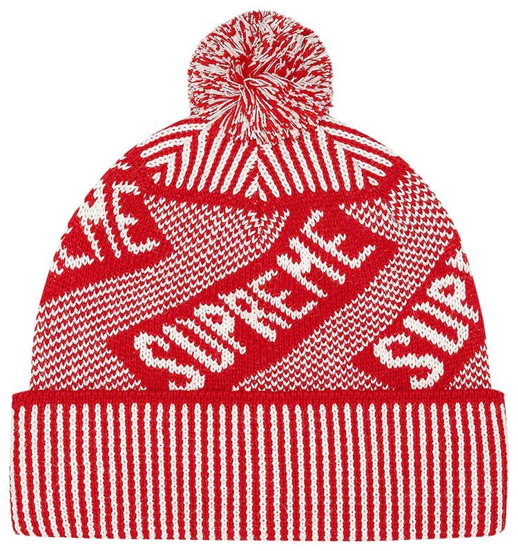 Supreme Banner Beanie Red