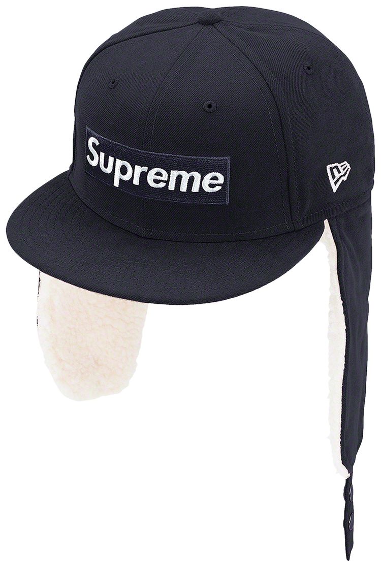 Supreme x New Era Earflap Box Logo Navy