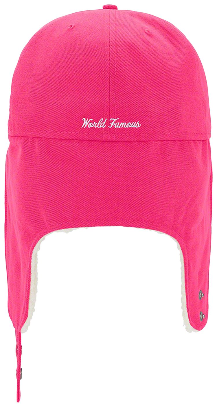 Supreme x New Era Earflap Box Logo Pink