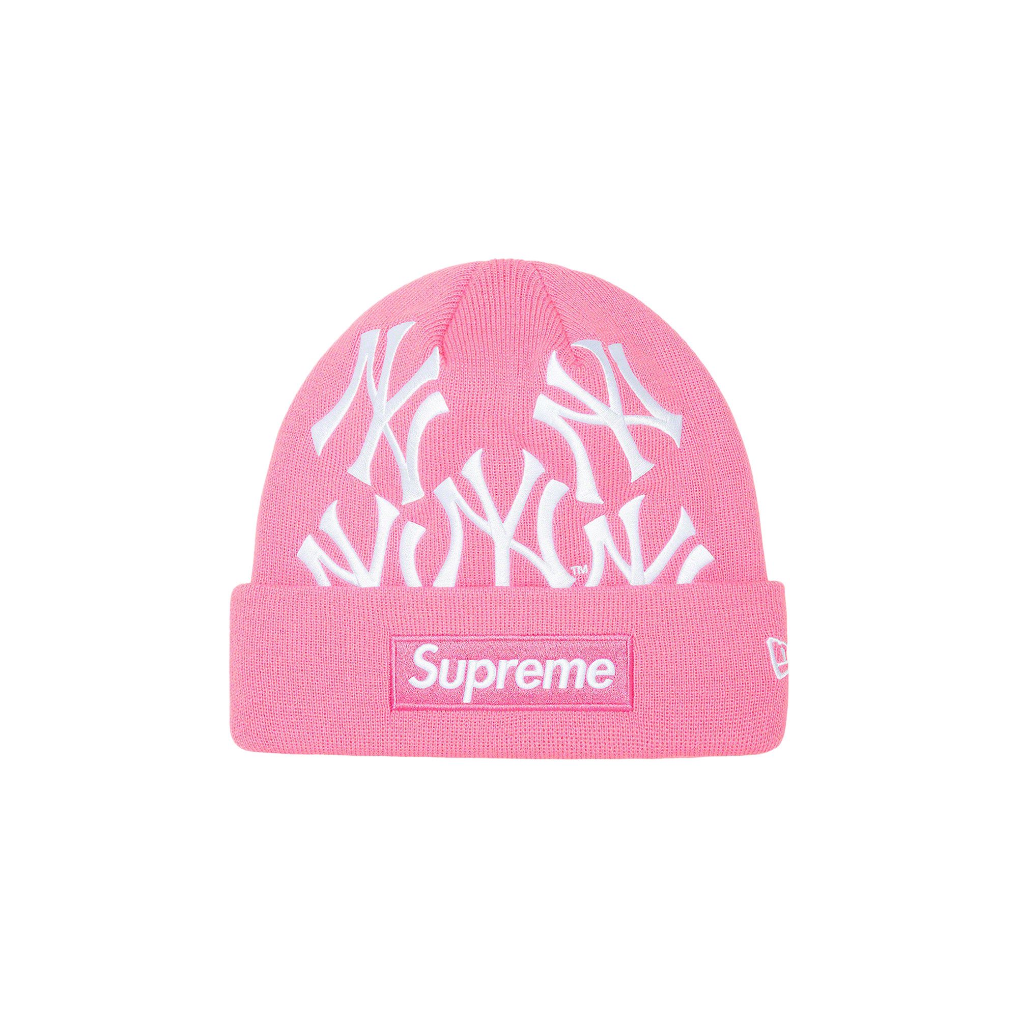 Buy Supreme x New Era Box Logo Beanie 'Pink' - FW21BN9 PINK | GOAT
