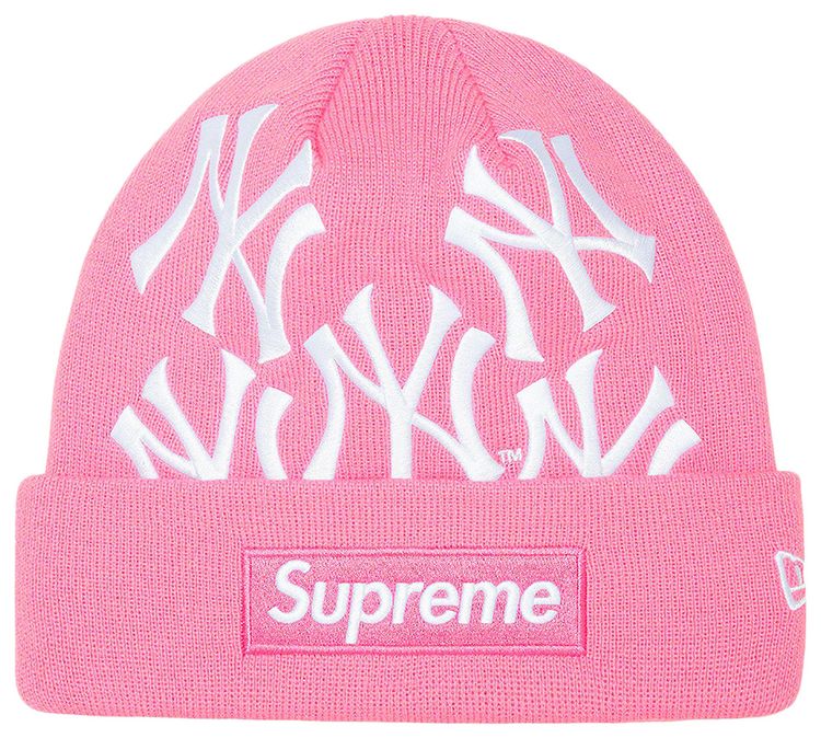 Supreme x New Era Box Logo Beanie Pink