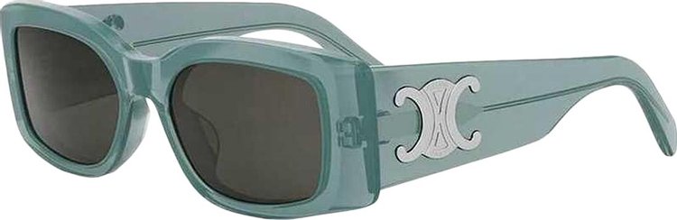 CELINE Square Sunglasses Shiny Light GreenSmoke