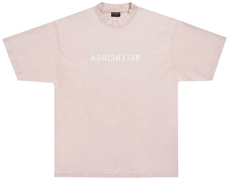 Balenciaga Medium Fit T Shirt Light PinkWhite