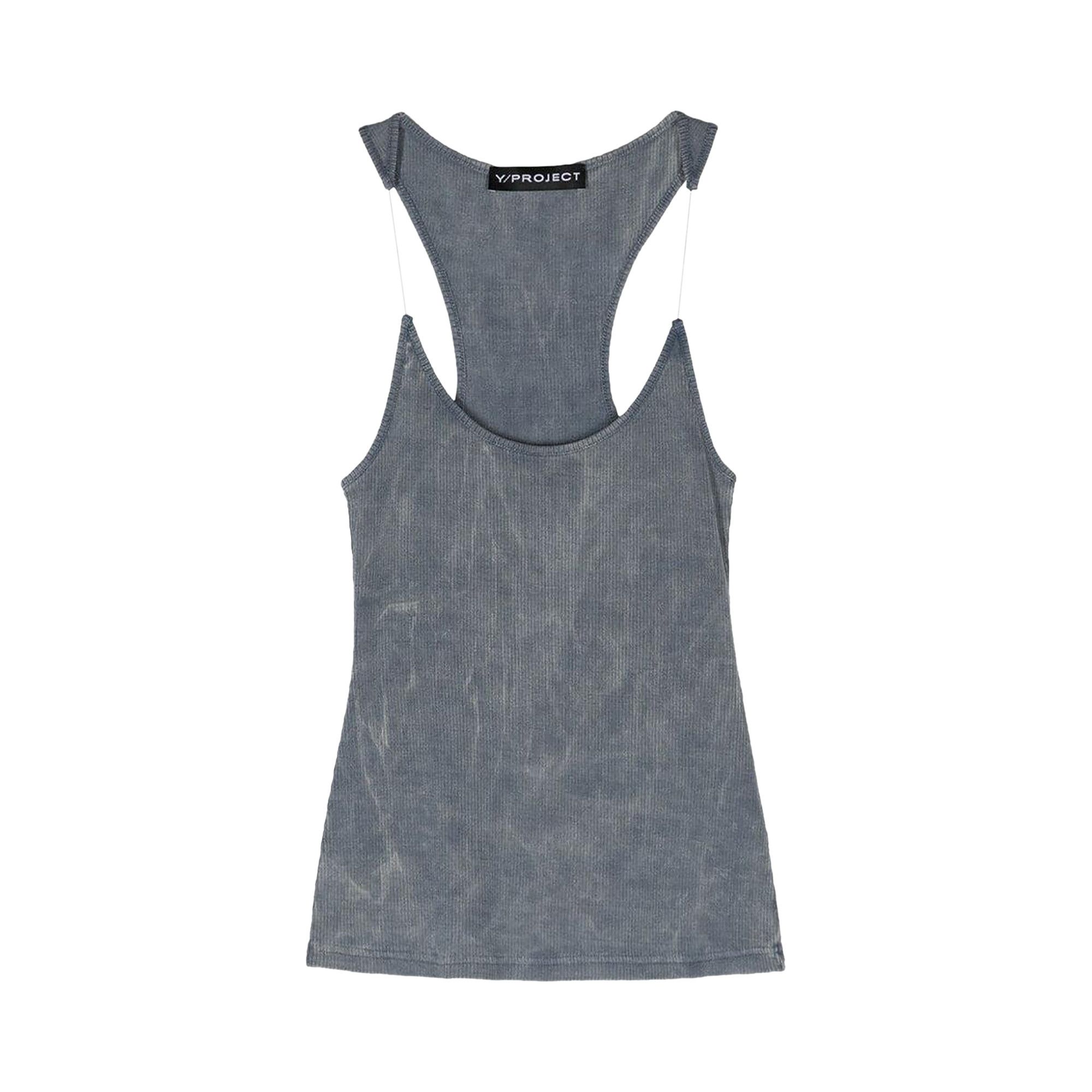 Black Printed Tank Top by Y/Project on Sale