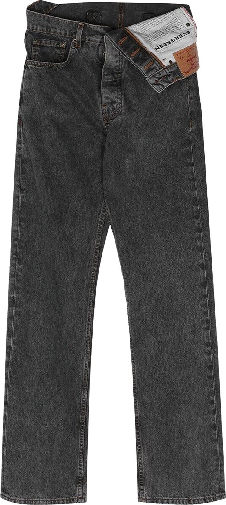 YProject Evergreen Asymmetric Waist Jeans Vintage Black