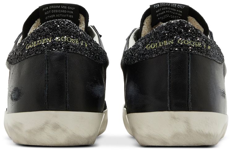Golden Goose Wmns Superstar Black Glitter Heel