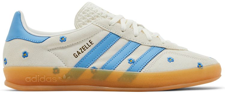 Wmns Gazelle Indoor Light Blue Floral Embroidery