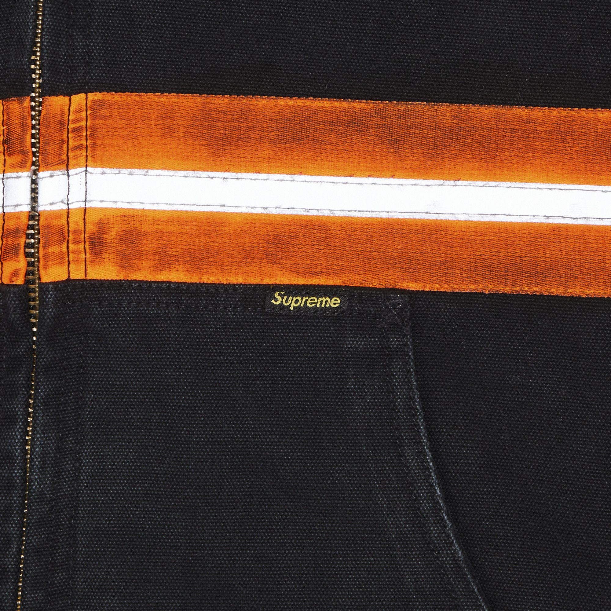 Supreme reflective stripe work jacket black hotsell