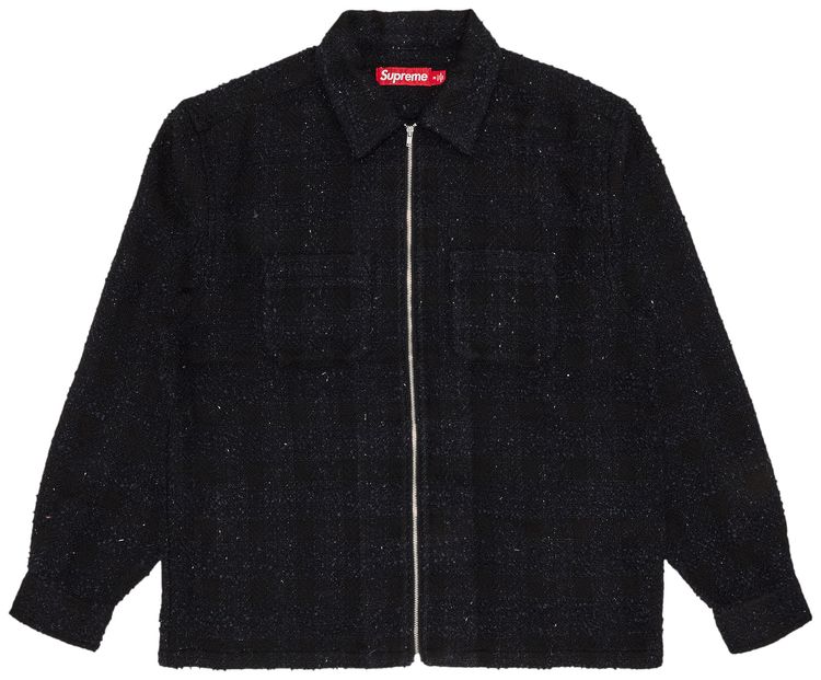Buy Supreme Bouclé Zip Up Shirt 