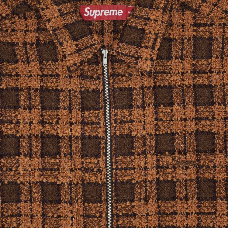 Buy Supreme Bouclé Zip Up Shirt  