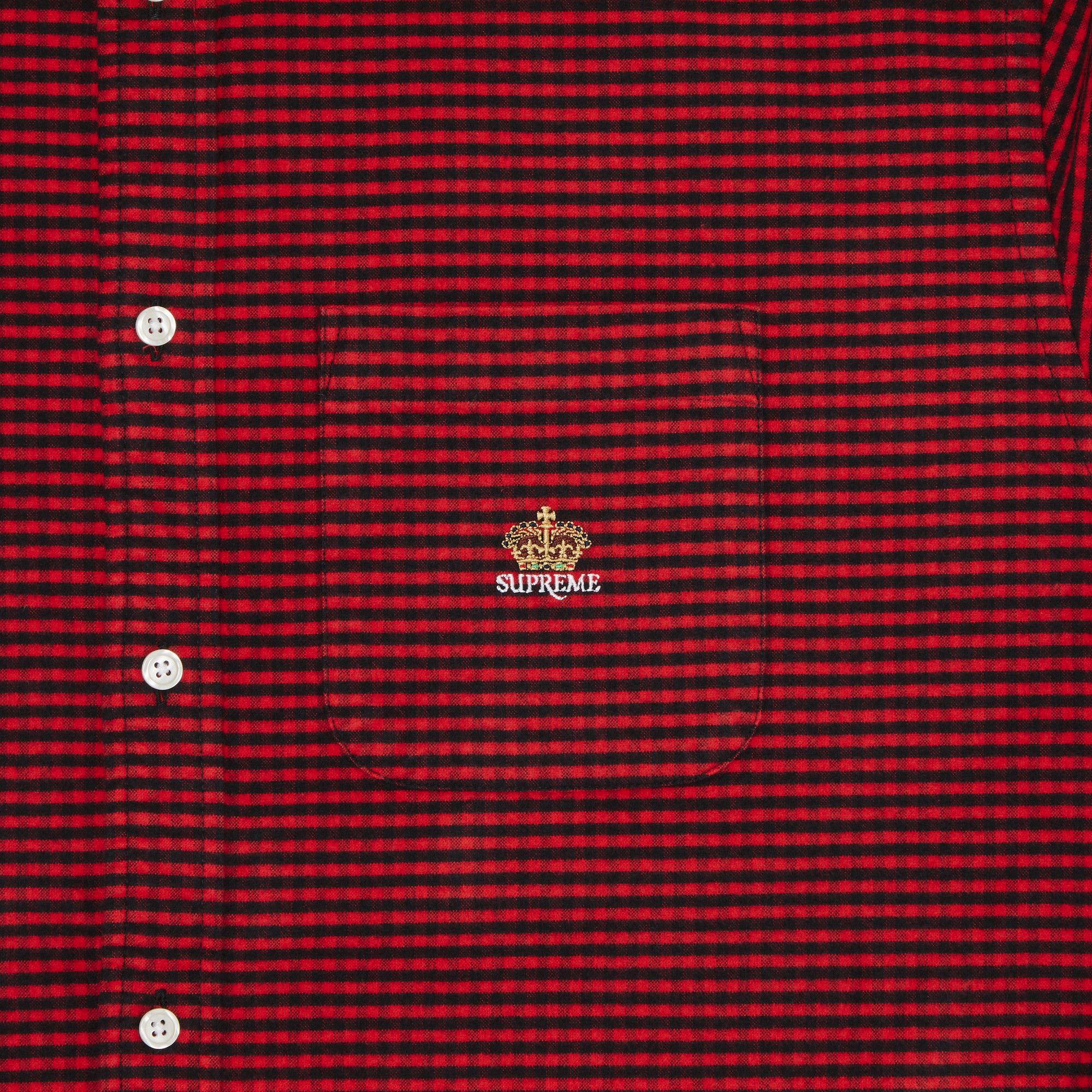 Buy Supreme Loose Fit Flannel Oxford Shirt 'Red Plaid' - FW24S2