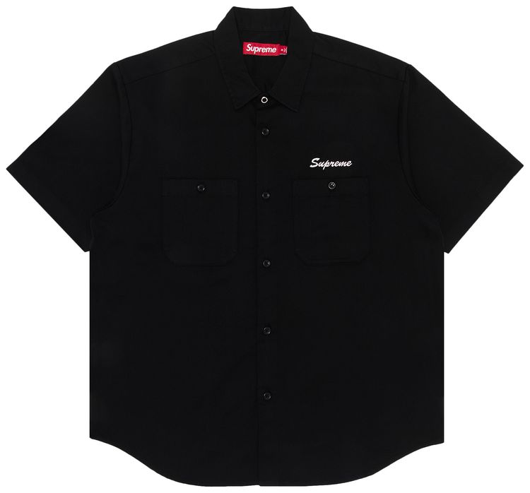 Supreme AOI Eyes Short Sleeve Work Shirt Black