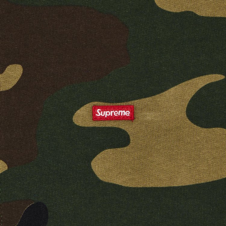 Supreme Small Box Zip Up Hooded Sweatshirt Woodland Camo