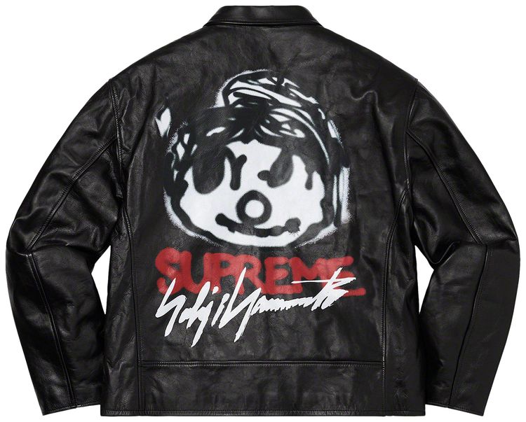 Supreme x Yohji Yamamoto Leather Work Jacket Black