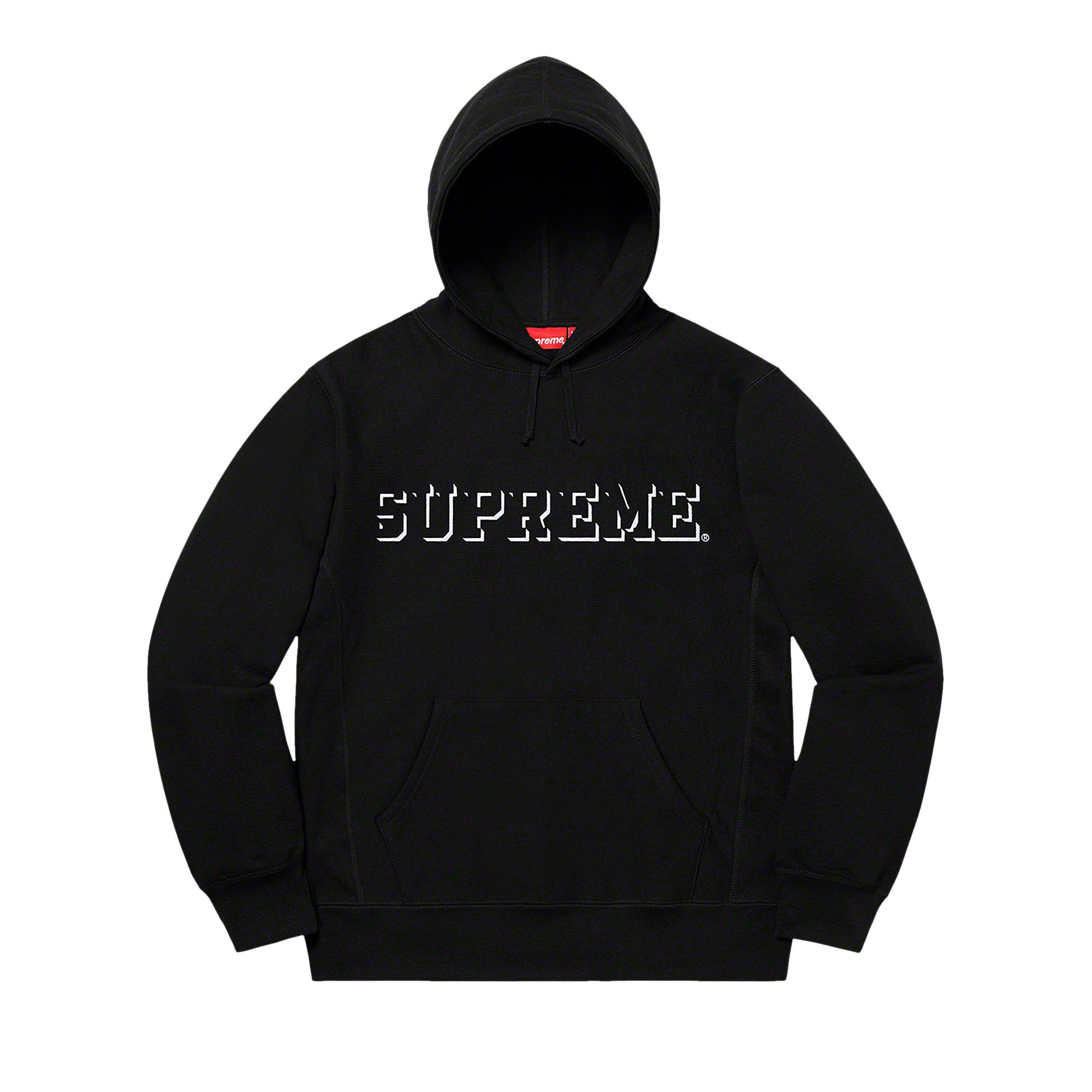 定期入れの Buy Supreme Drop Shadow Hooded Sweatshirt 'Black' - FW20SW76 トップス