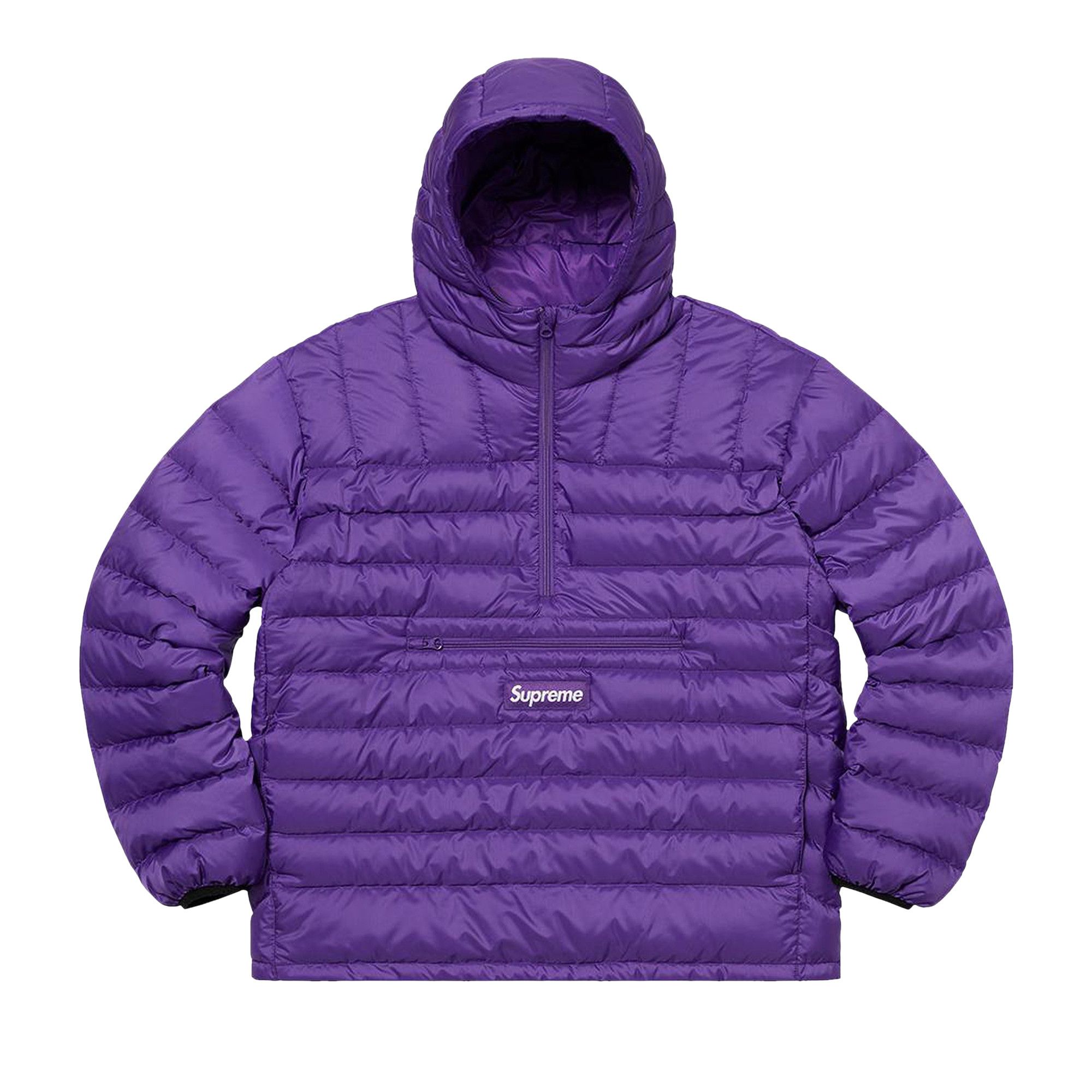 supreme halfzip パープル Supreme Micro Down Half Zip Hooded Pullover (FW24) - $238