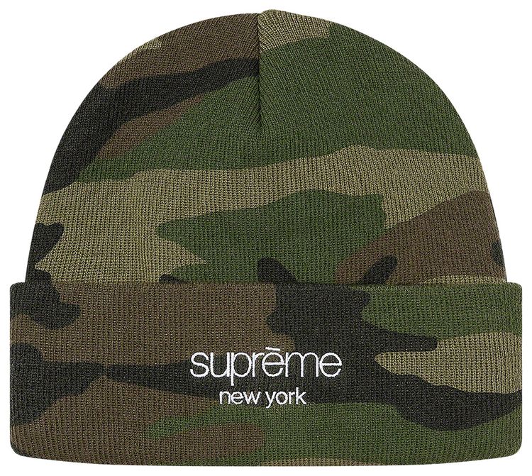 Supreme Radar Beanie Woodland Camo