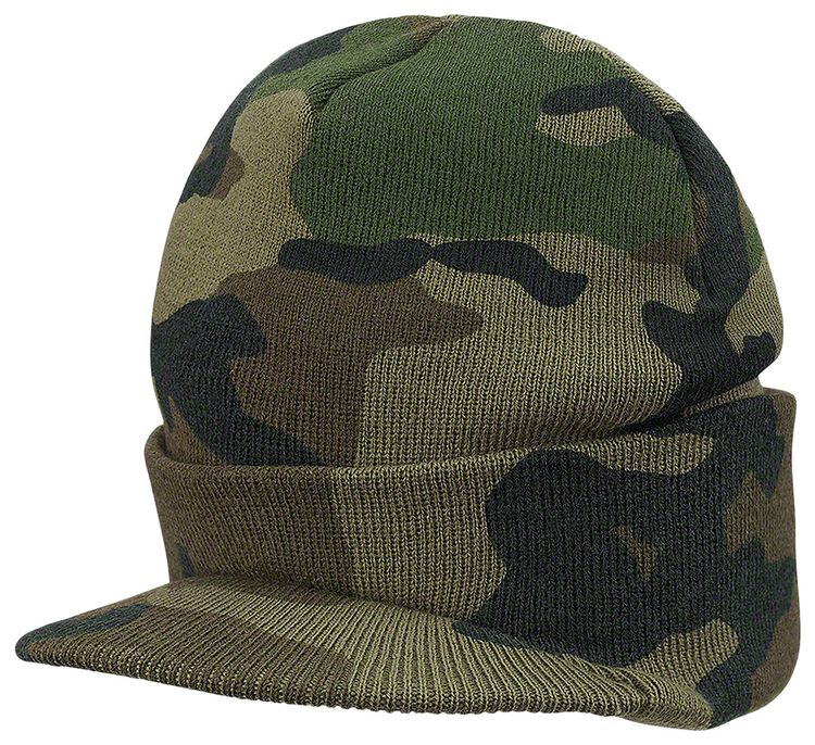 Supreme Radar Beanie Woodland Camo