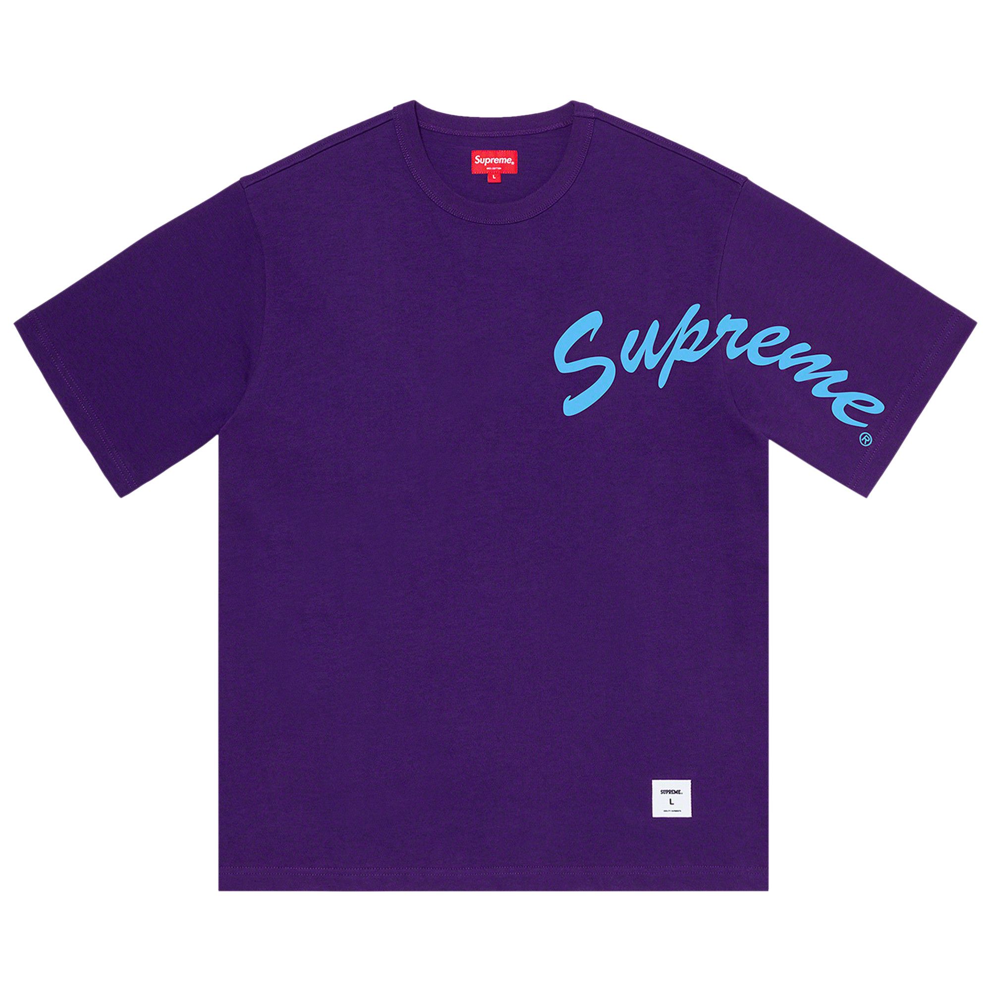 supreme champion short purple コラボ　定価以下 Supreme x Champion Outline Sweat Shorts Purple SS19 -Size M