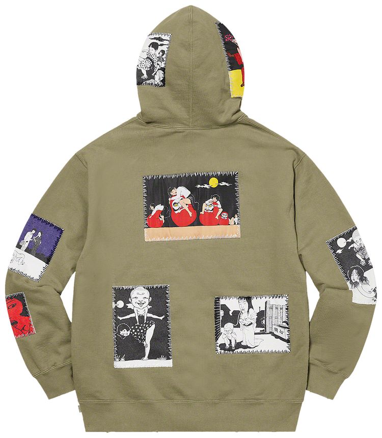 Supreme x Toshio Saeki Hooded Sweatshirt Light Olive