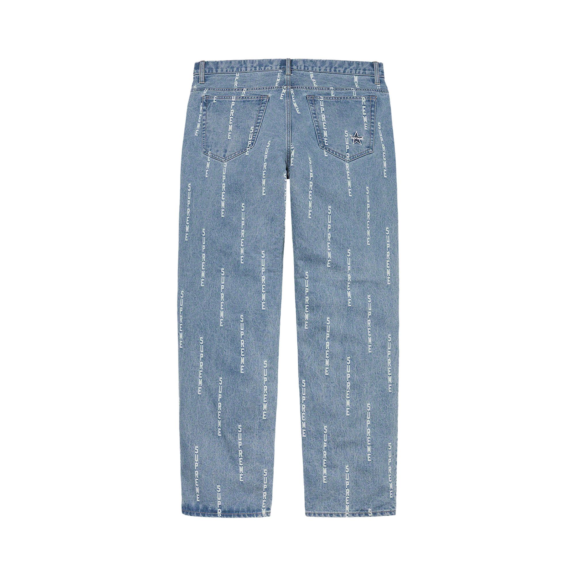 パンツ supreme Stripe Jacquard Regular Jean Buy Supreme Logo Stripe Jacquard Regular Jean 'Blue