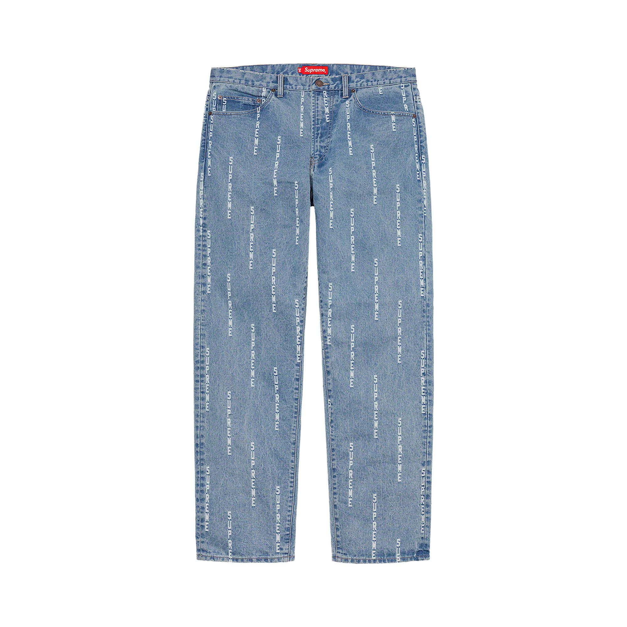 パンツ supreme Stripe Jacquard Regular Jean Supreme Logo Stripe Jacquard Regular Jean (FW20) - $168