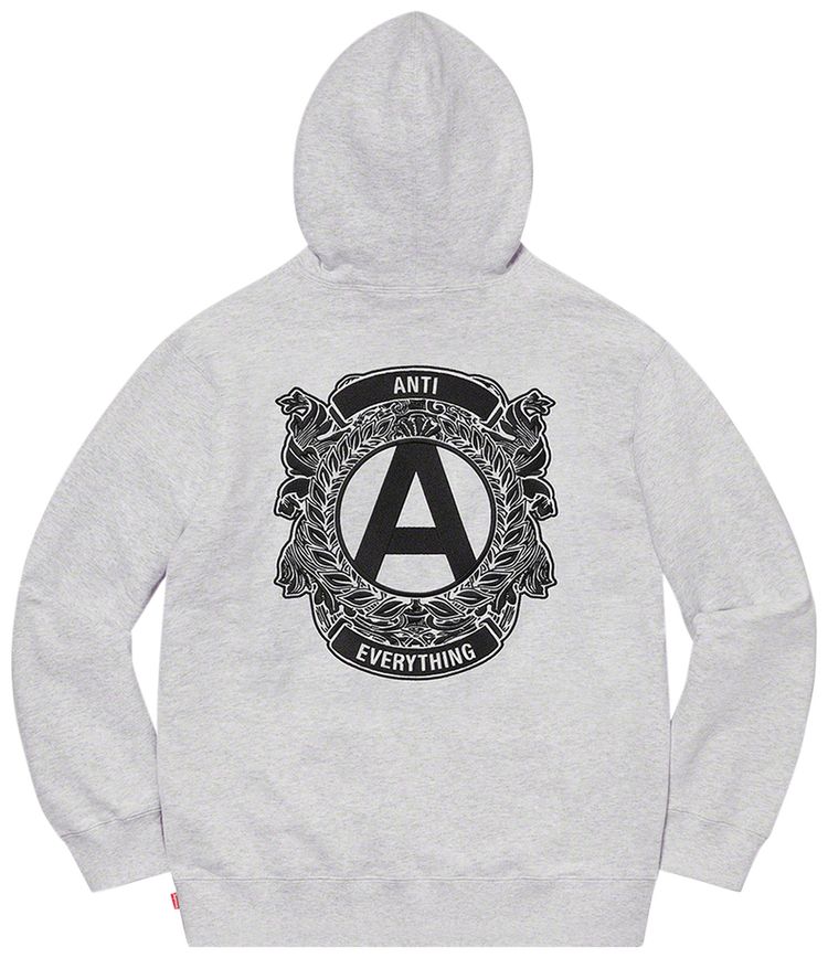Supreme Anti Hooded Sweatshirt Ash Grey