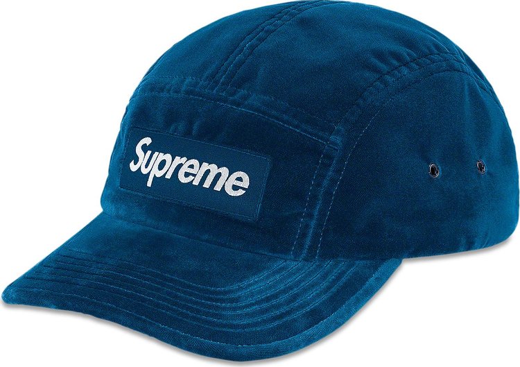 Supreme Velvet Camp Cap Dark Teal