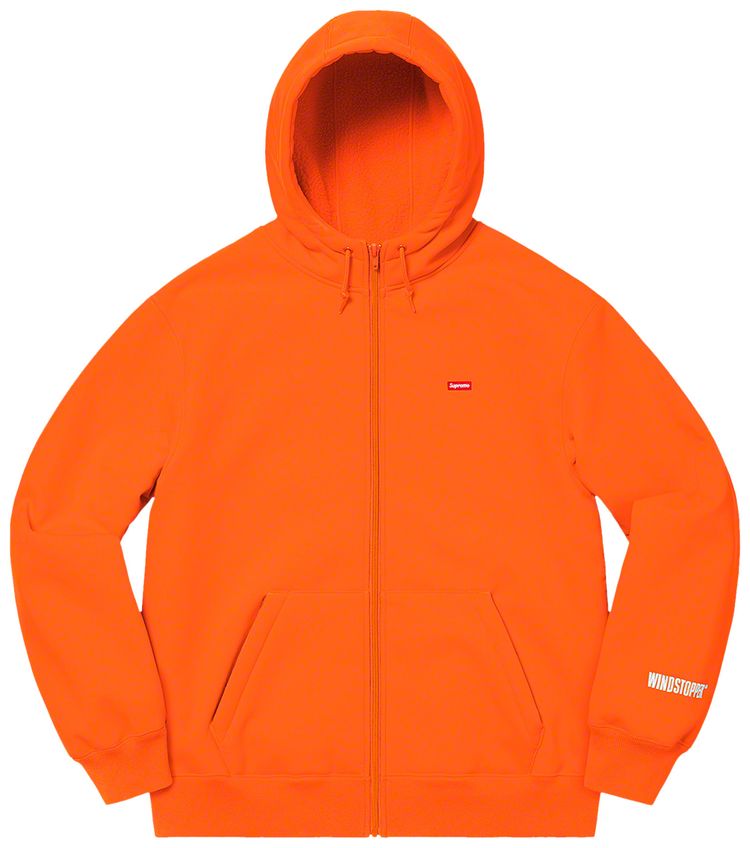Supreme x WINDSTOPPER Zip Up Hooded Sweatshirt Orange