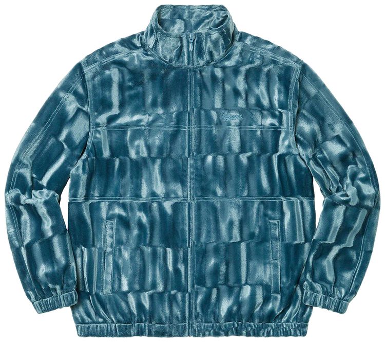 Supreme Velour Track Jacket Slate