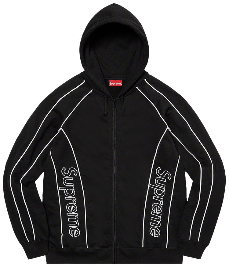 Buy Supreme Track Paneled Zip Up Hooded Sweatshirt 