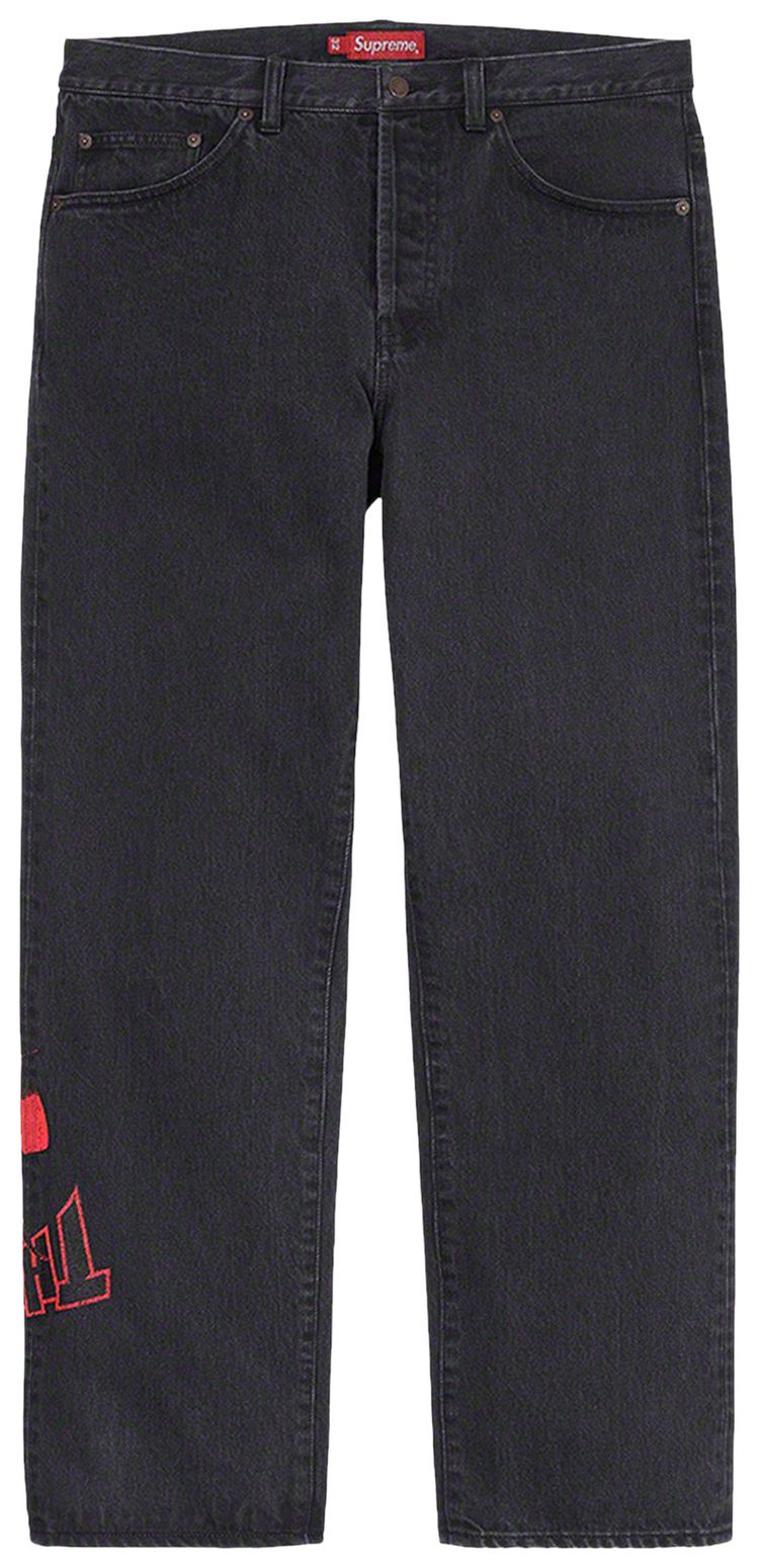 Supreme x Thrasher Regular Jean Washed Black