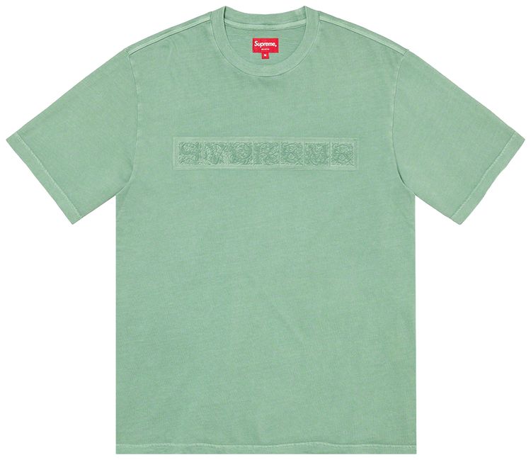 Supreme Embossed Vines Short Sleeve Top Sage