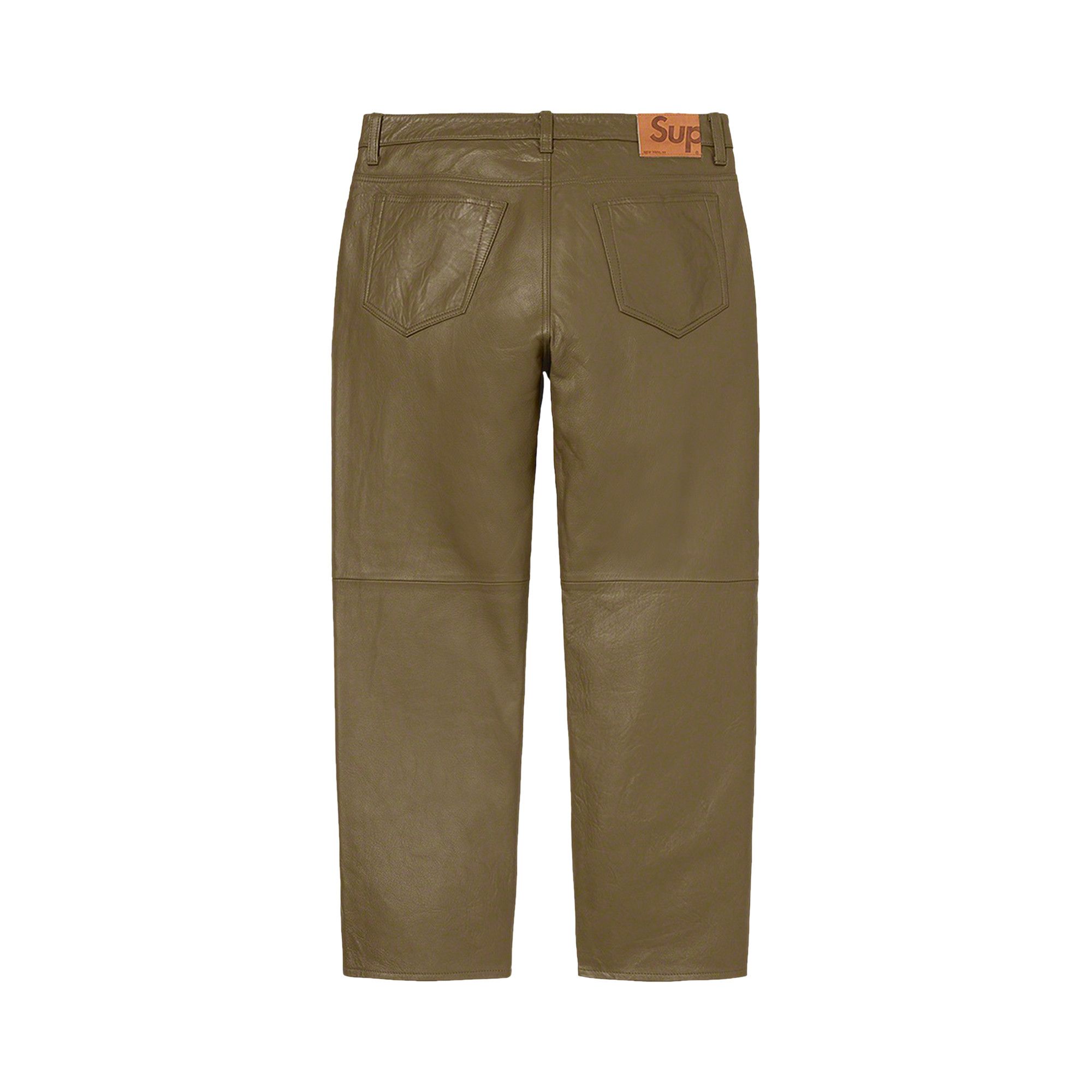 パンツ Supreme Leather 5-Pocket Jean Olive 30 Supreme Leather 5-Pocket Jean Olive 30