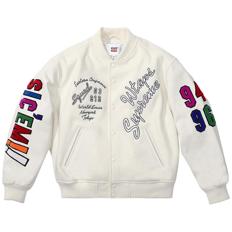 Buy Supreme x WTAPS Varsity Jacket 