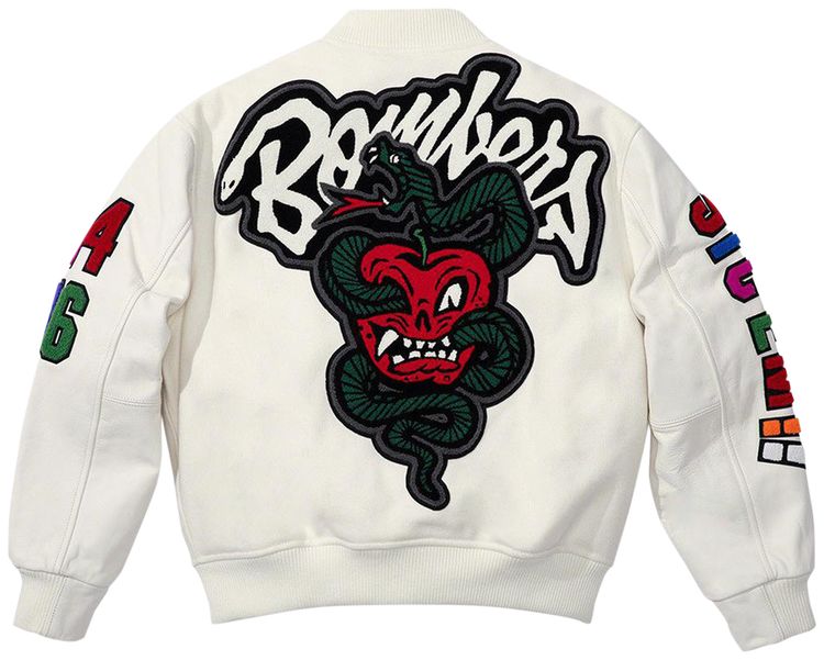 Supreme x WTAPS Varsity Jacket White
