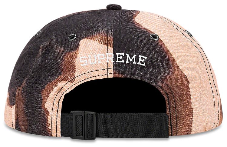 Supreme x The North Face Bleached Denim Print 6 Panel Black