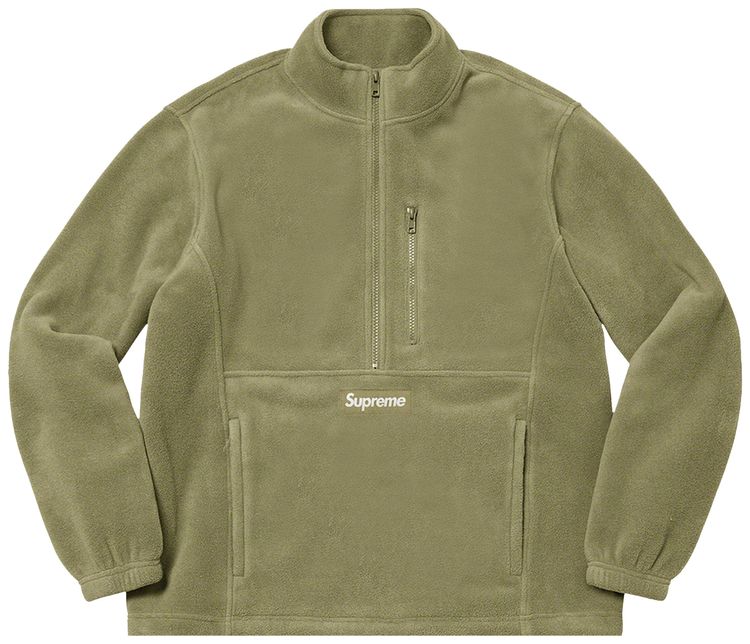 Supreme Polartec Half Zip Pullover Light Olive
