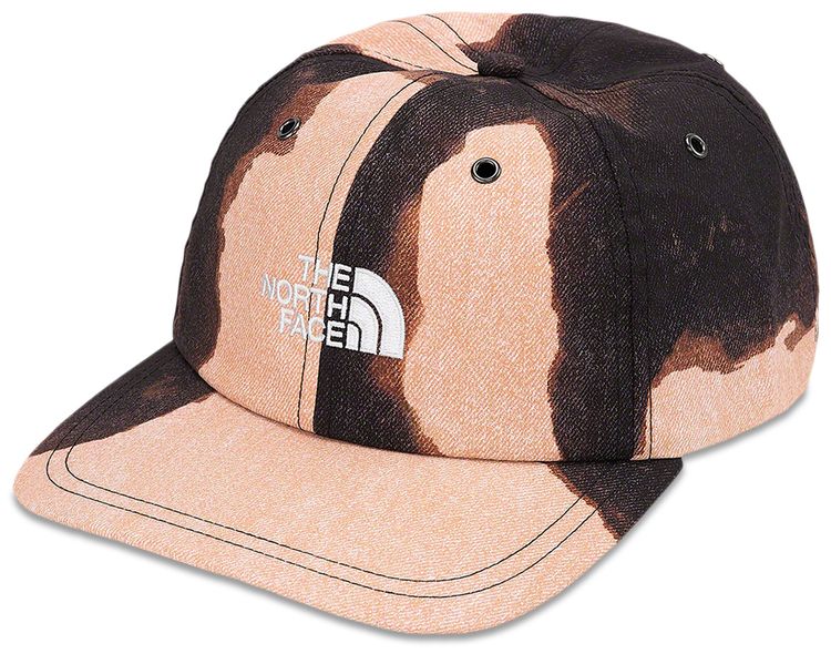 Supreme x The North Face Bleached Denim Print 6 Panel Black