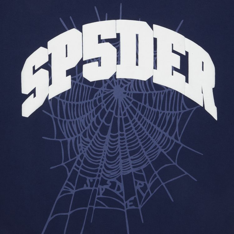 Sp5der Varsity Web Crewneck Navy