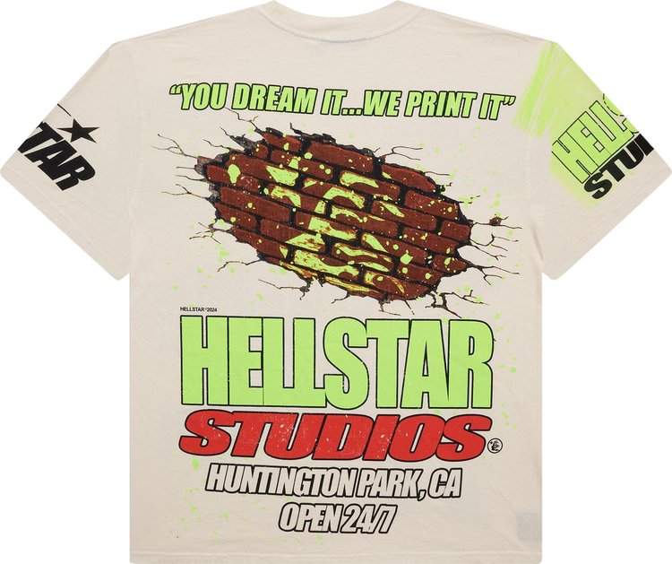 Hellstar Studios Brick Wall T Shirt White