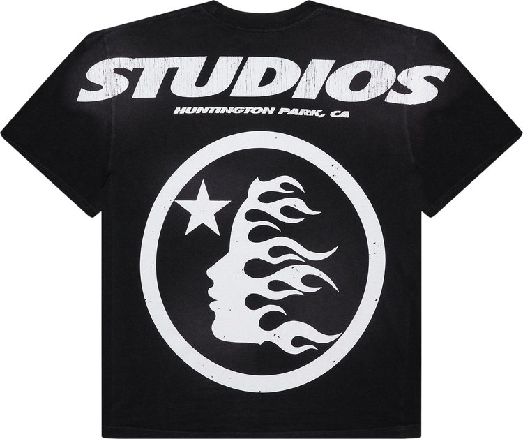 Hellstar Studios Cartoon Logo Glitter Logo T Shirt Black