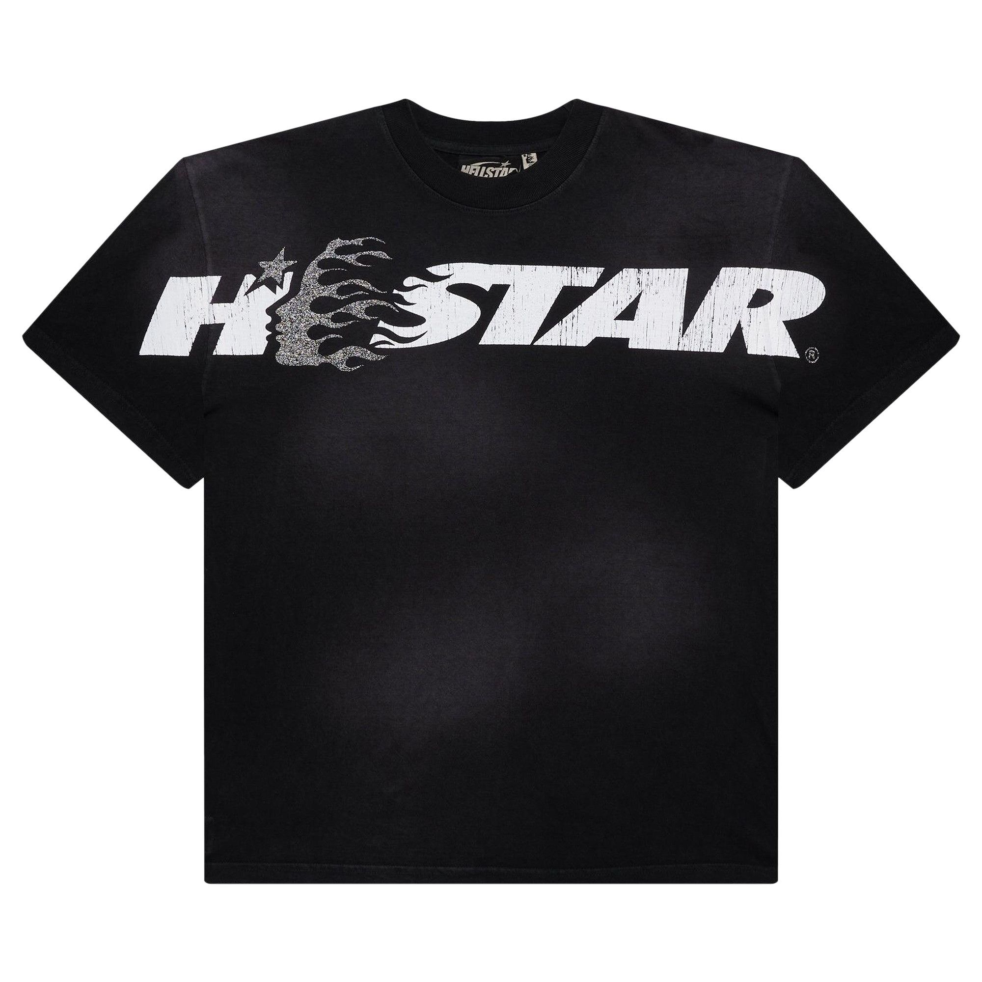 Buy Hellstar Studios Cartoon Logo Glitter Logo T-Shirt 'Black