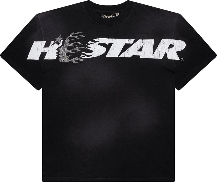 Hellstar Studios Cartoon Logo Glitter Logo T Shirt Black