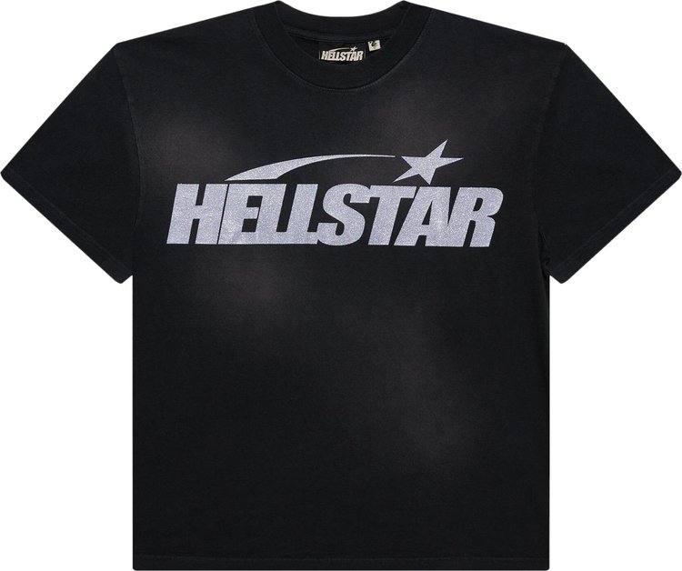 Hellstar Glitter Logo T Shirt Black